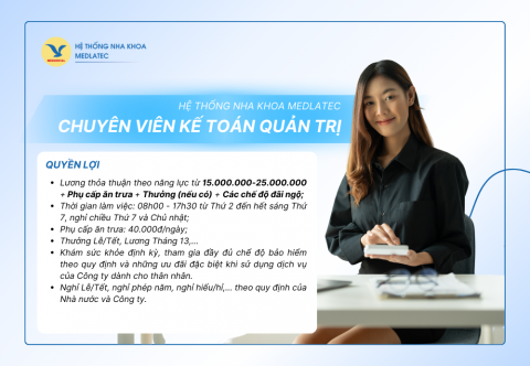 [HÀ NỘI] CHUYÊN VIÊN KẾ TOÁN QUẢN TRỊ